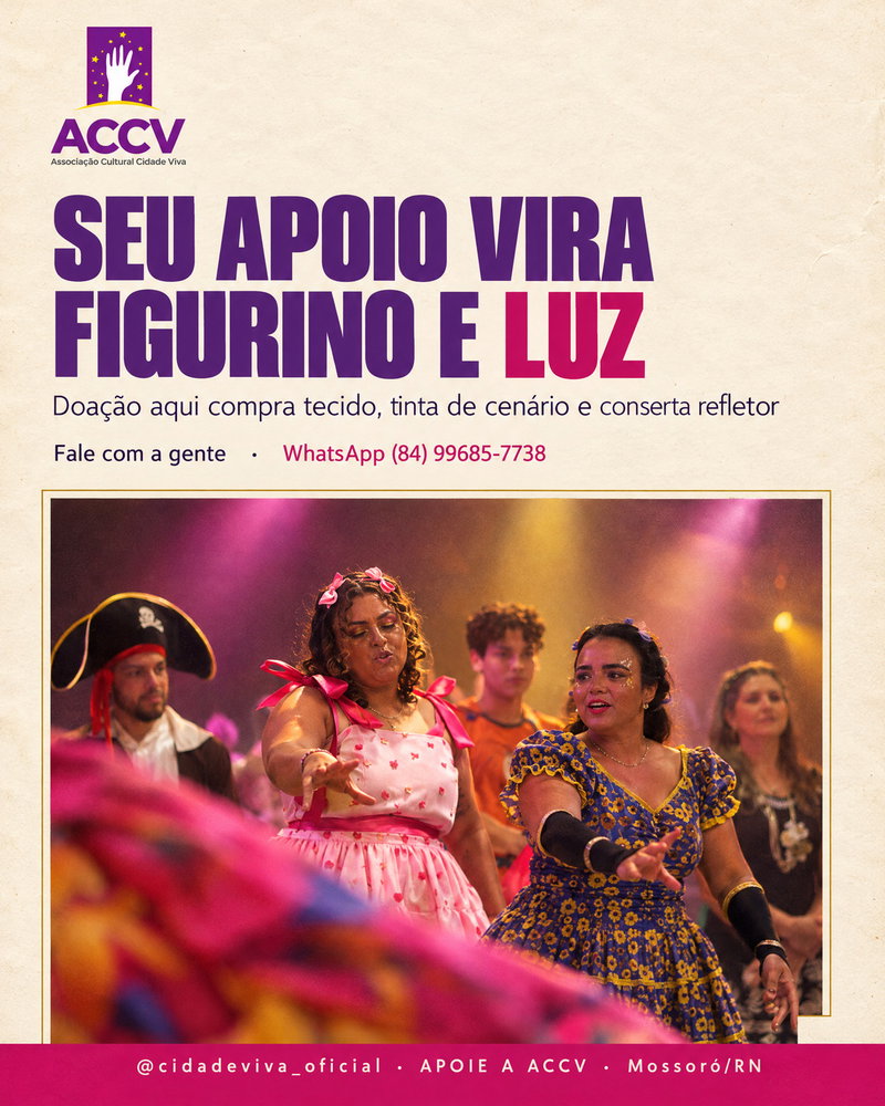 🎭 Toda vez que a luz acende num espetáculo nosso, alguém pagou aquela luz.